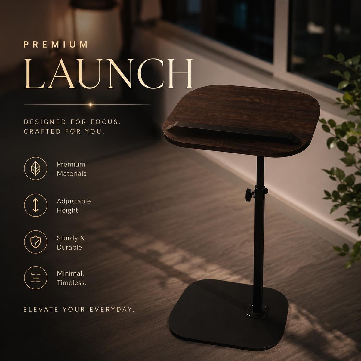 Minimalist Sofa Side Table & Laptop Desk