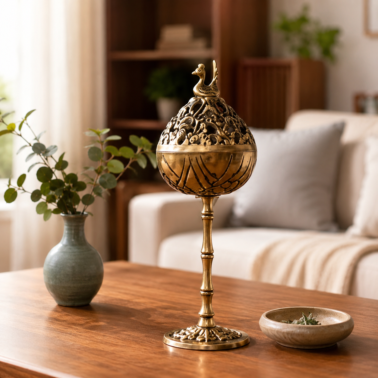 Retro Incense Burner with Lid
