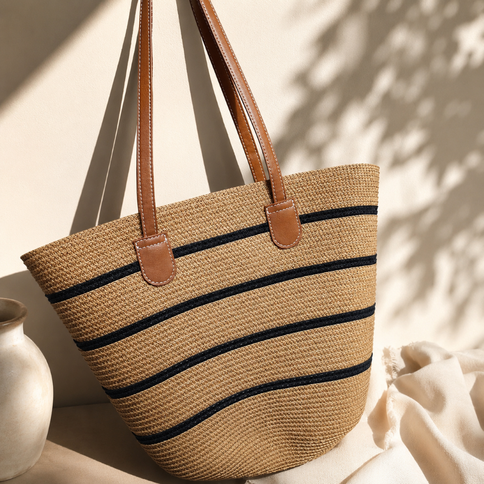 Artisan-Made Handwoven Big Purse – Brown Shade