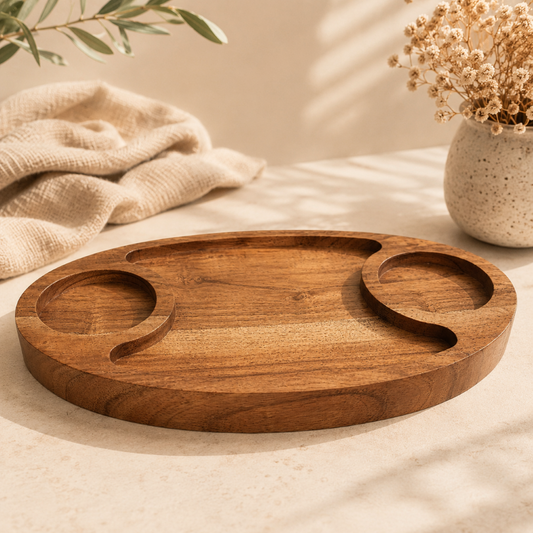 Wooden Charcuterie & Dip Tray