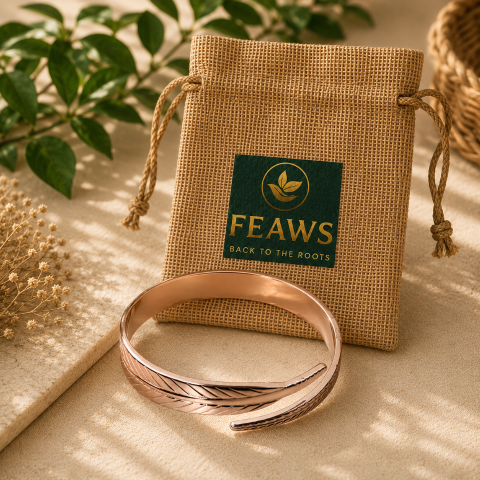 Vintage Copper Feather Wing Cuff Bracelet