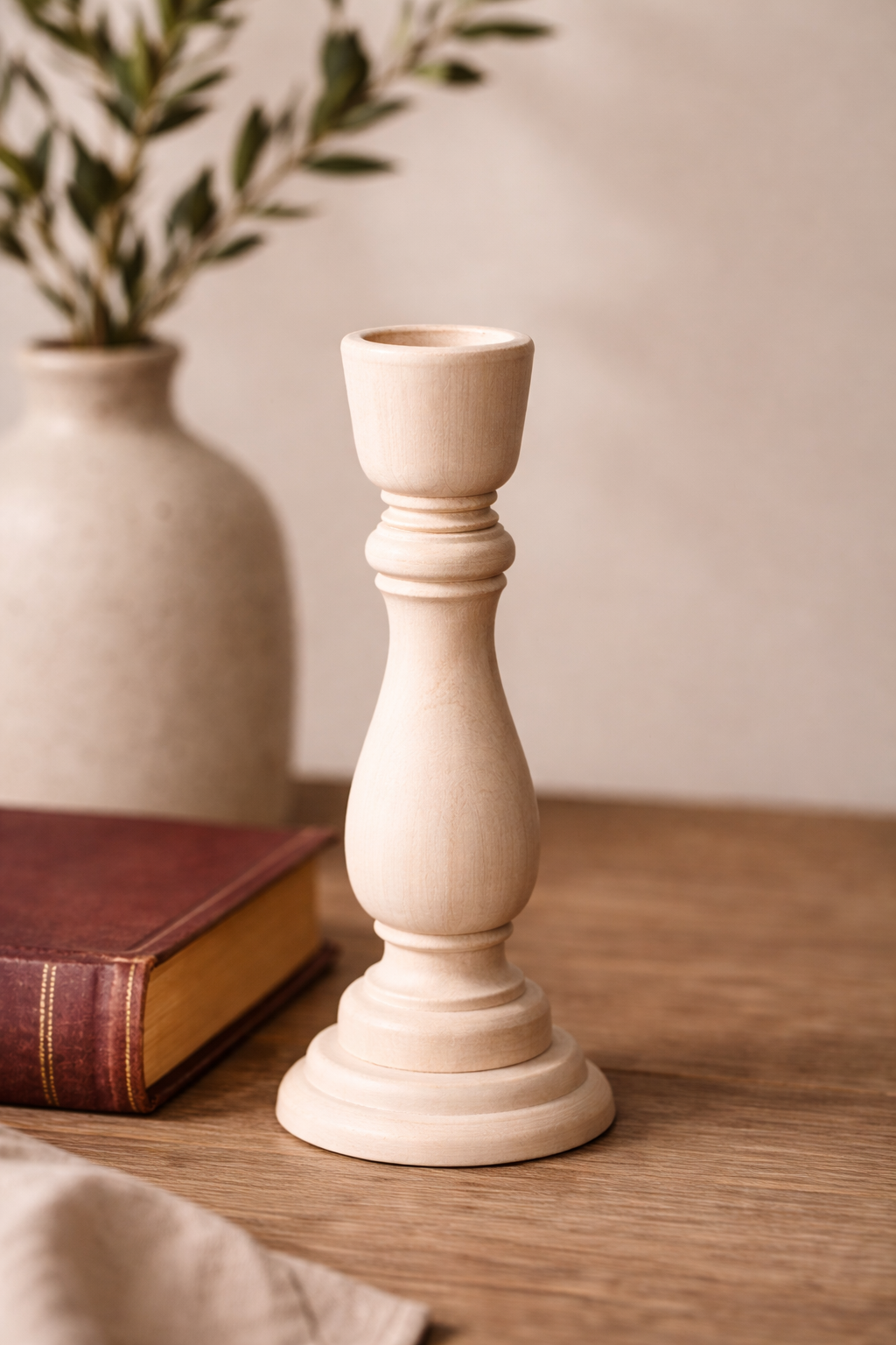 Wooden Candle Holder set of 3 pcs small, large, and medium size