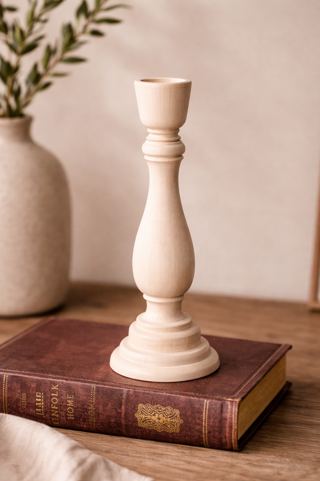Wooden Candle Holder set of 3 pcs small, large, and medium size