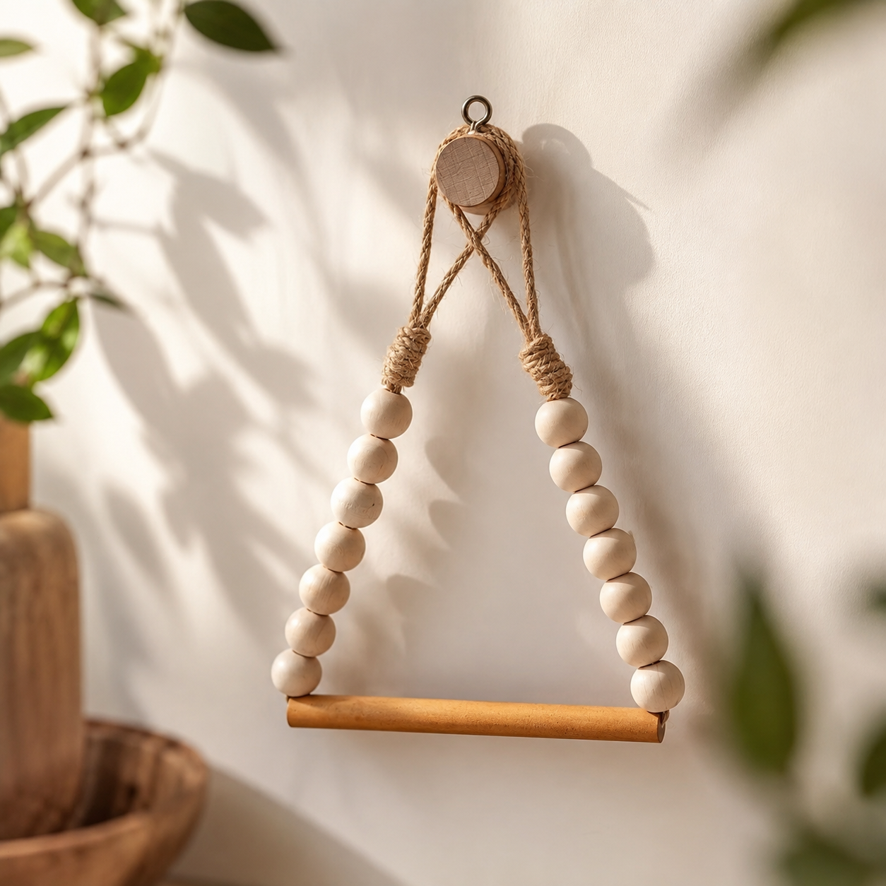 Creative Punch-Free Handwoven Wooden Bead Holder