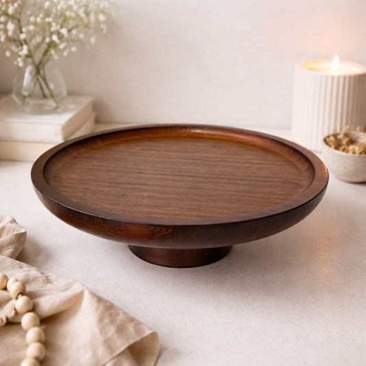 Premium Wood Pedestal Cake Stand