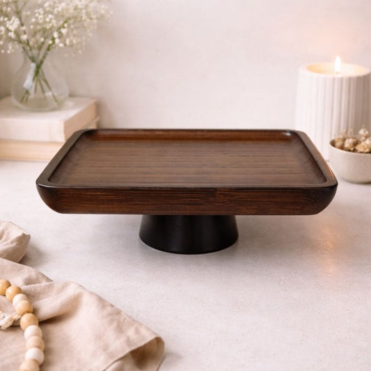 Premium Wood Pedestal Cake Stand