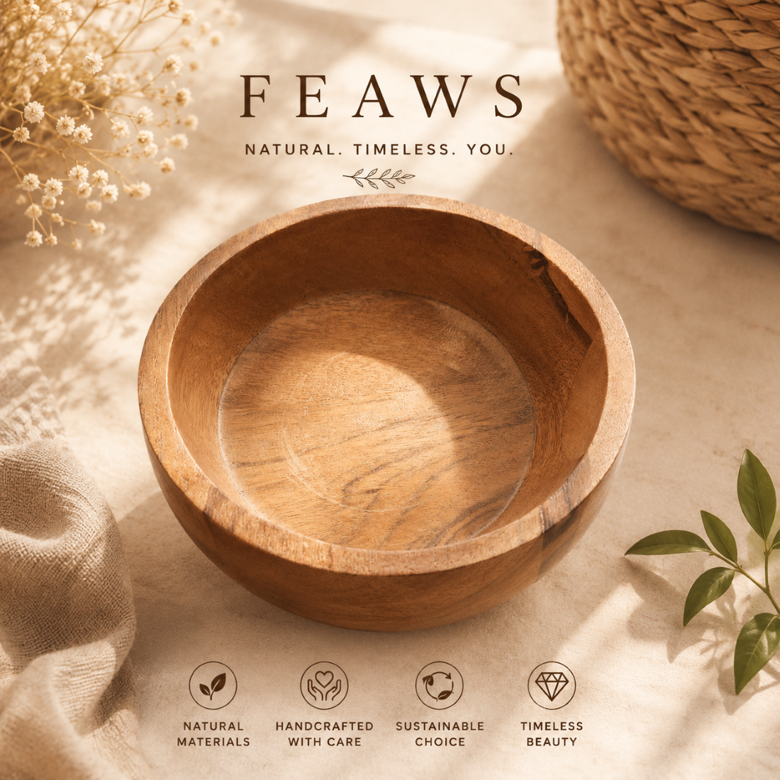 Handcrafted Mango Wood Bowl