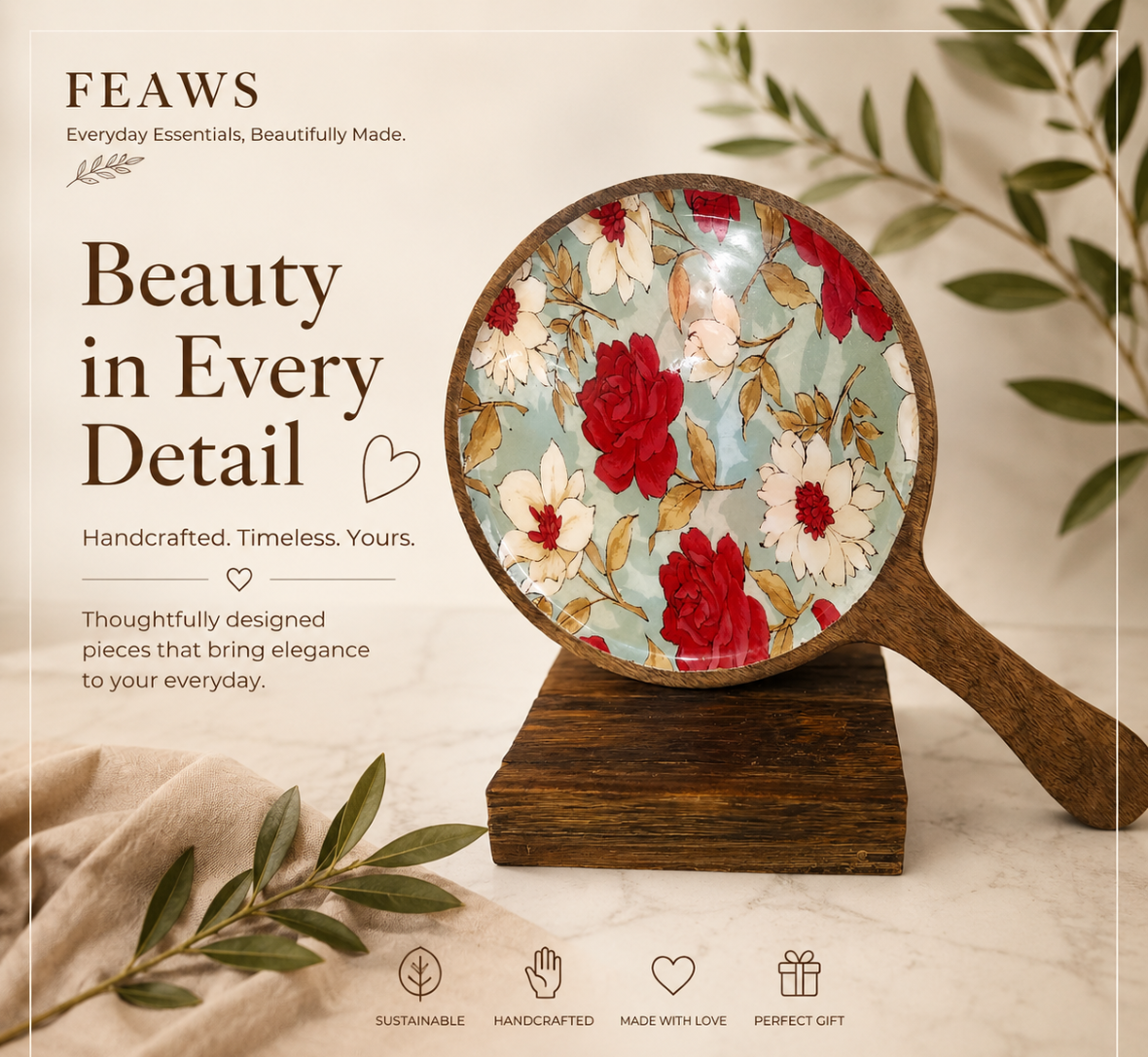 Floral Fusion Round Platter
