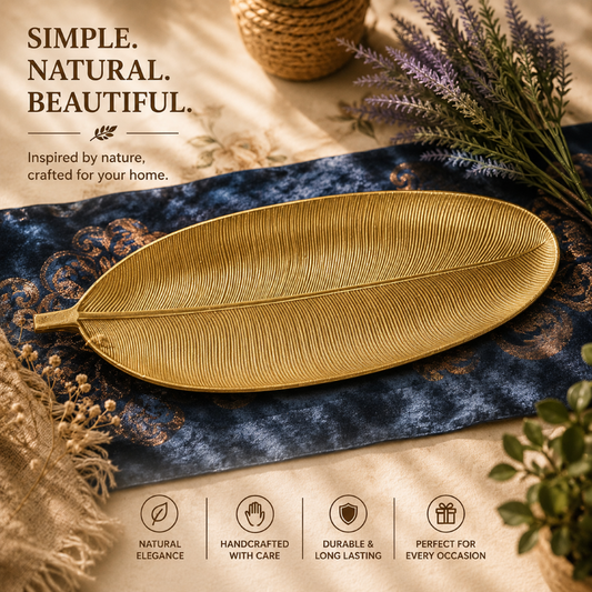 Wooden Leaf Tray perfect as Food Serving Tray or home decor