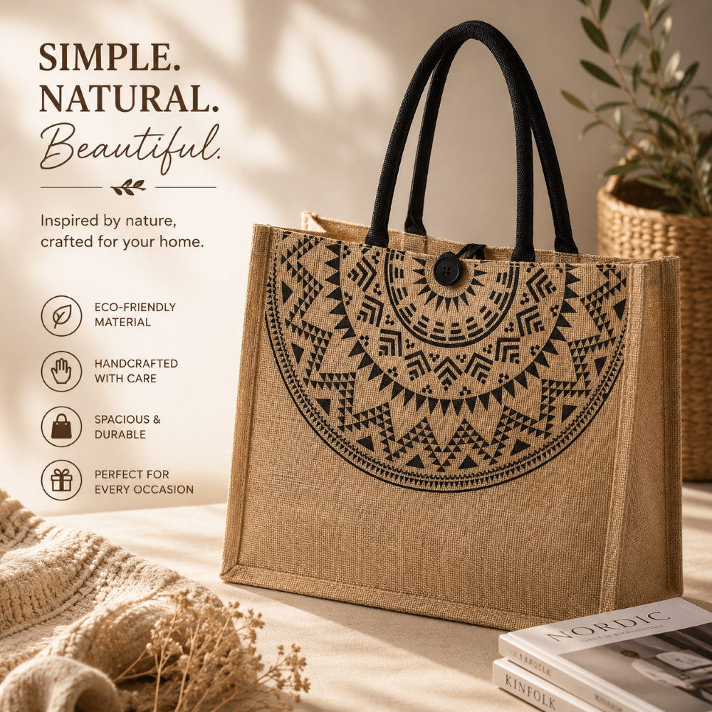 Thickened Fabric Cotton-Linen Tote Bag – Customizable & Sustainable