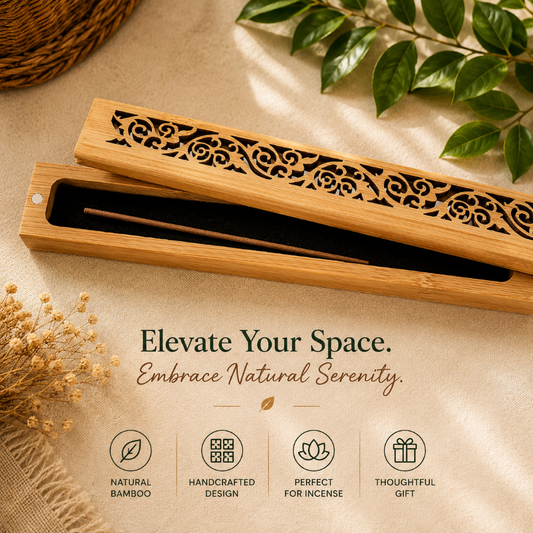 Wooden Incense Burner with Lid – Minimalist & Mess-Free Design
