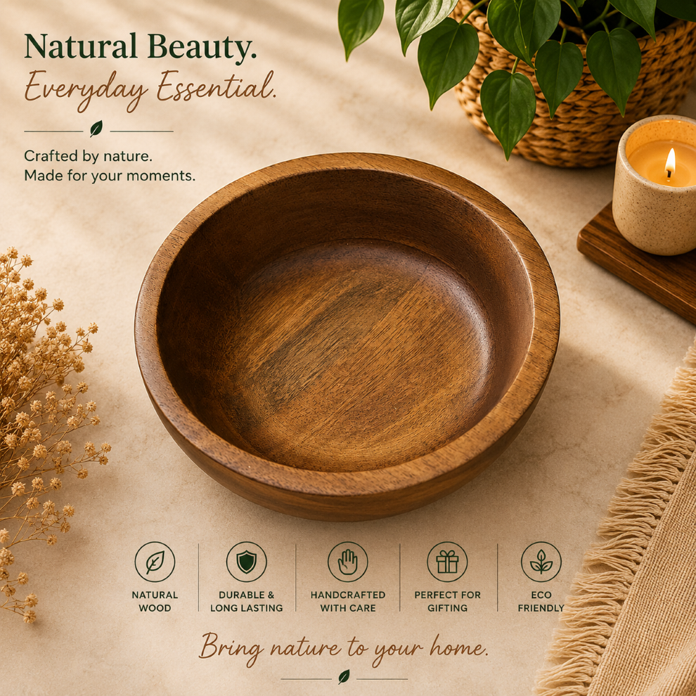 Meraki Artisan Mango Wood Bowls