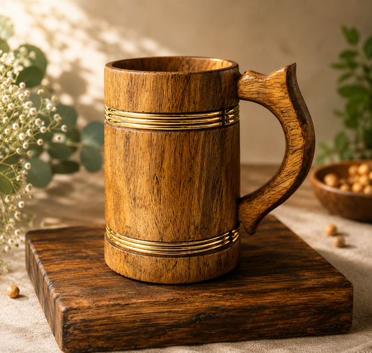 Rustic Natural Wooden Mug
