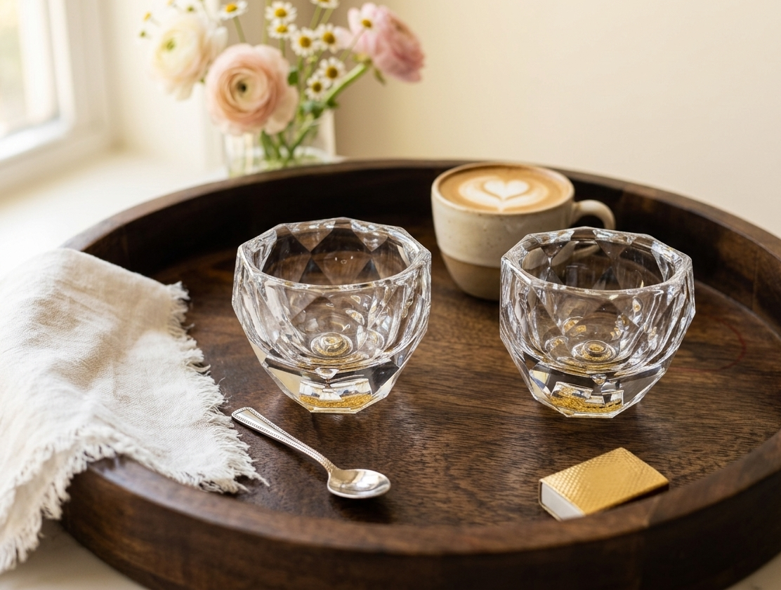 Diamond Faceted Crystal Glass – 50ML