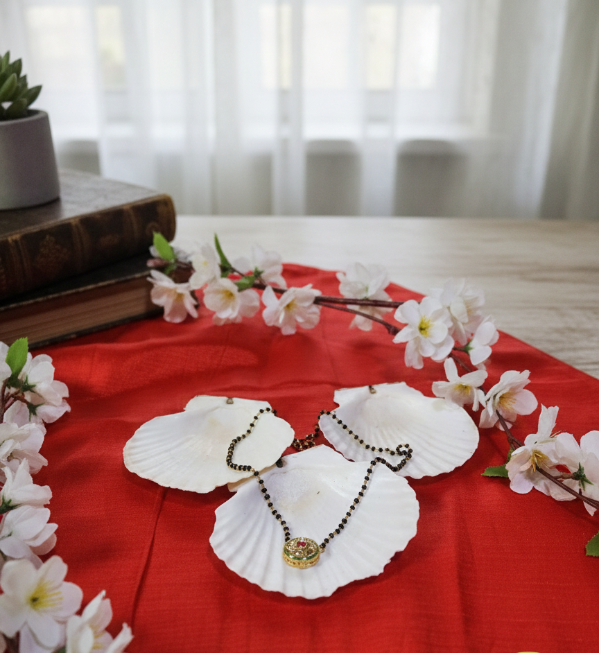 Black beads necklace with pendants: Elegant and Stylish Set