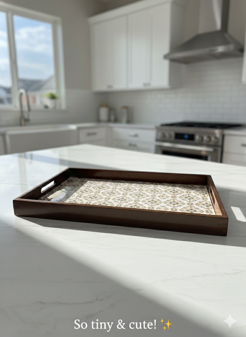 Golden-Beige Glow Elegant Trays