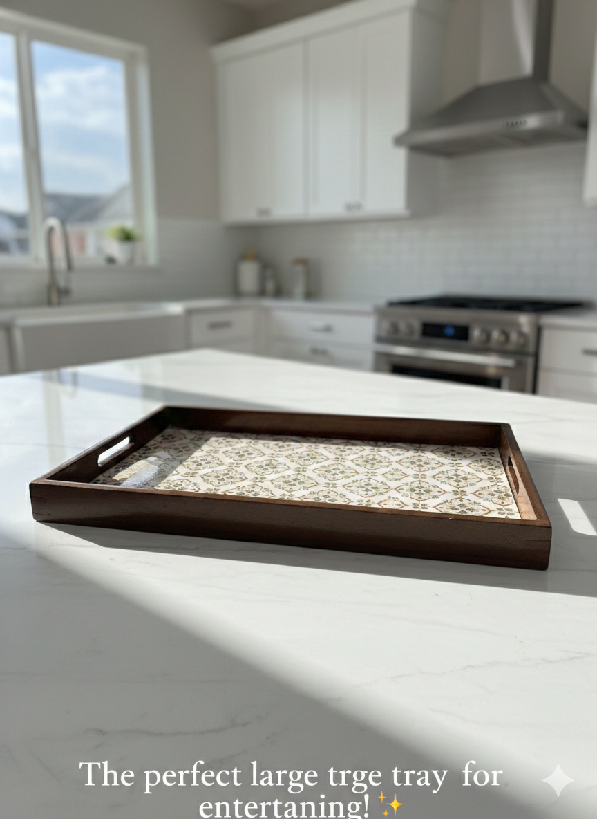 Golden-Beige Glow Elegant Trays