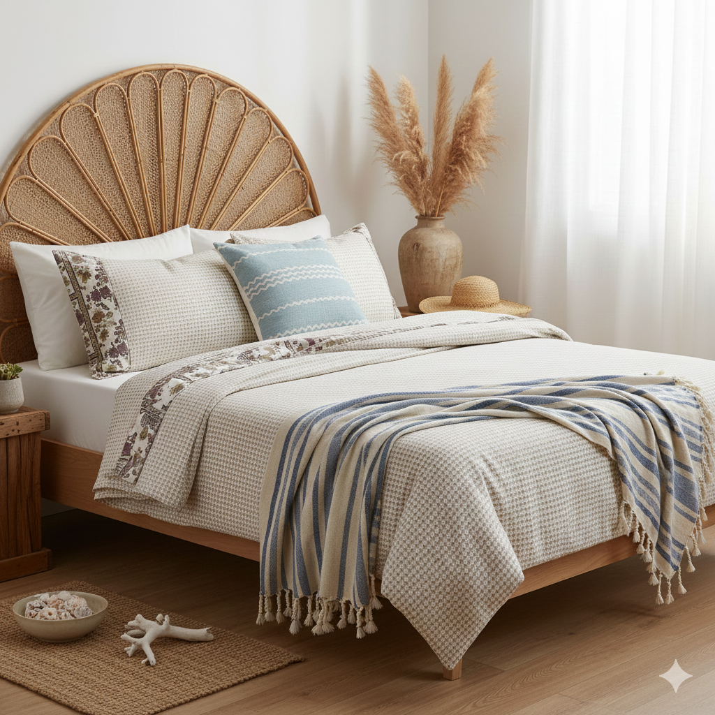 Crown & Veil Handblock Printed Lightweight Comforter Set of 2 Pcs- Single Size