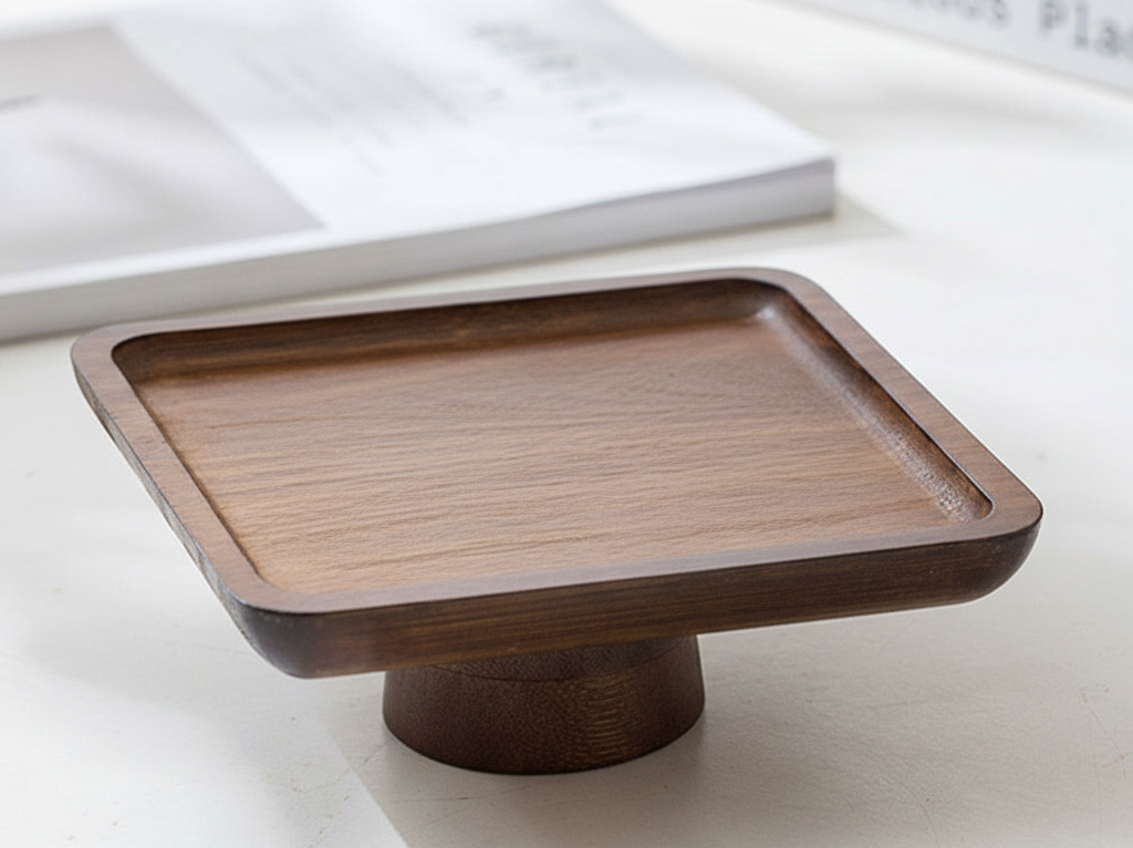 Premium Wood Pedestal Cake Stand