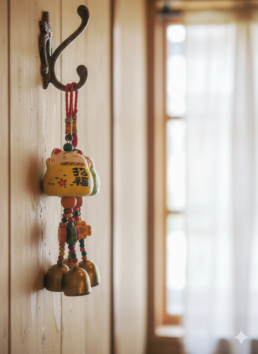 Lucky Cat Hanging Decor – Colorful Pop Good Fortune Charm Set of 2