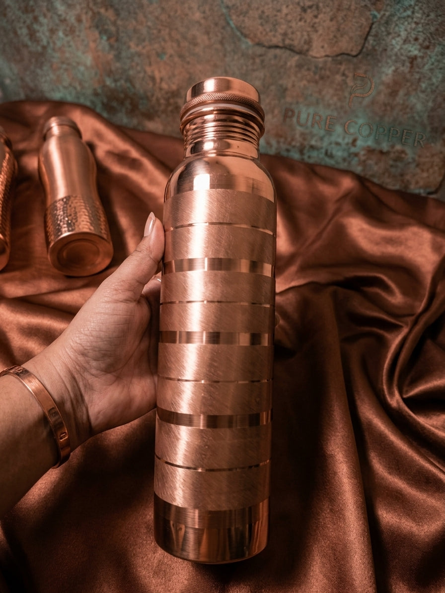 Pure Copper Water Bottles – Traditional Craftsmanship with an Ayurvedic Touch