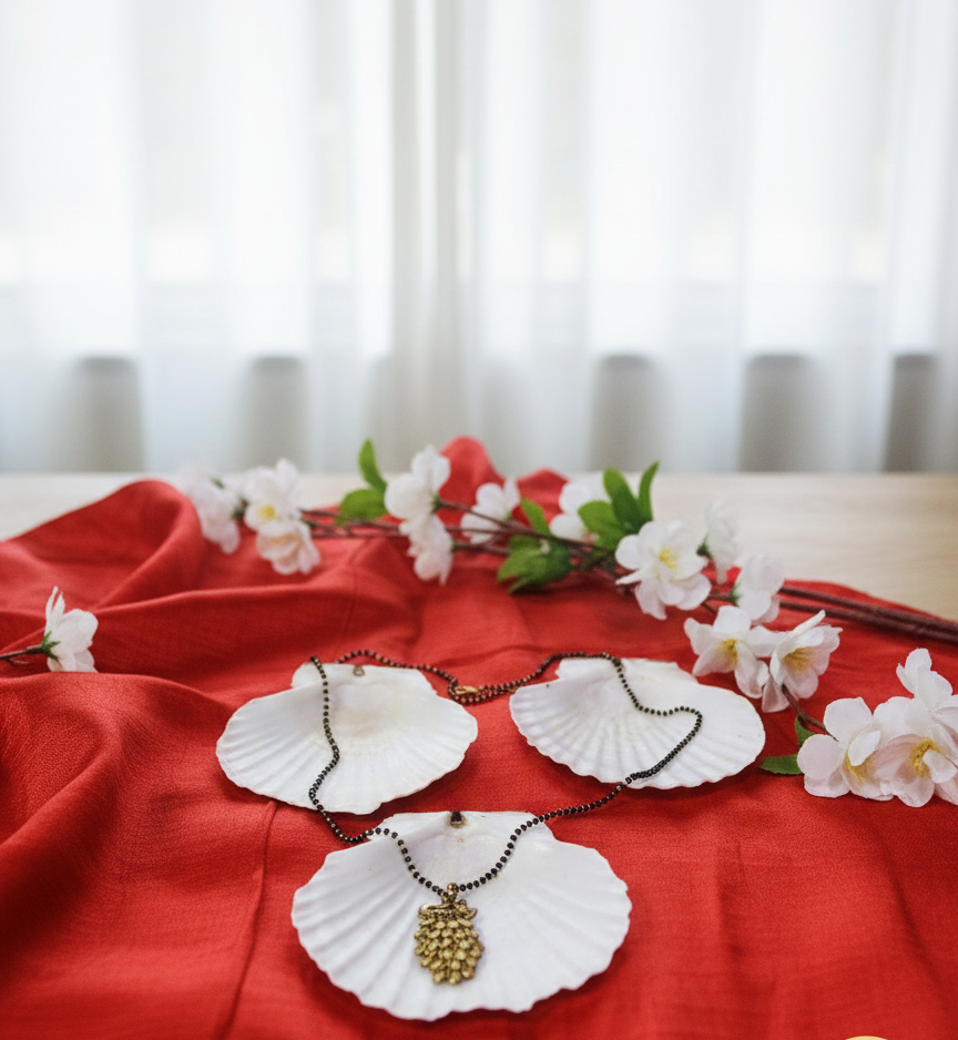 Black beads necklace with pendants: Elegant and Stylish Set