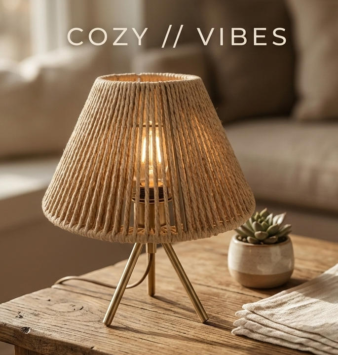 Rattan Woven Lamp Shade-- Geometric Hanging Light Cover | Rustic Home Decor