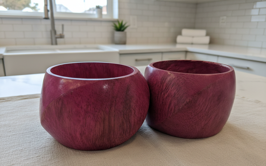 Mango Wood Big Cuff Bracelet Bangle Set of 2 pcs