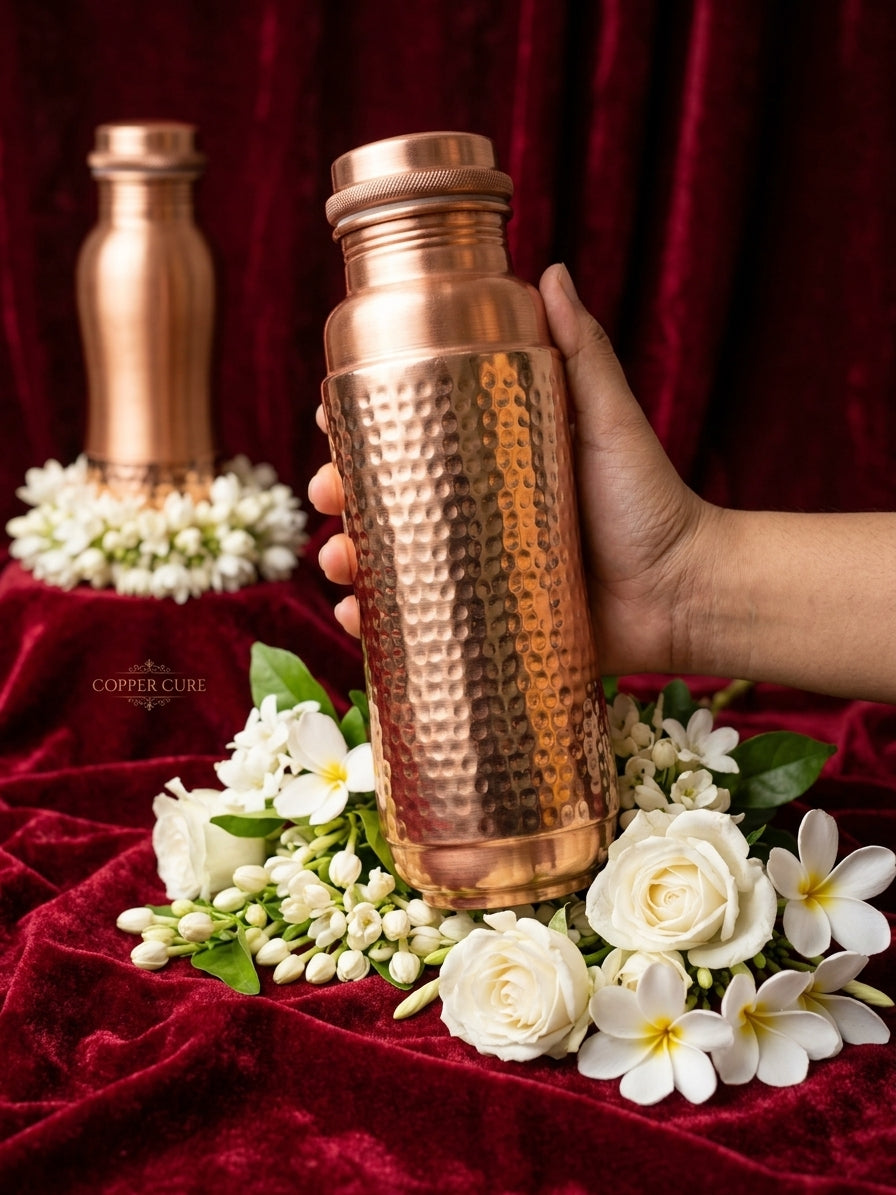 Pure Copper Water Bottles – Traditional Craftsmanship with an Ayurvedic Touch