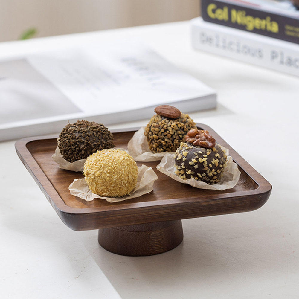 Premium Wood Pedestal Cake Stand