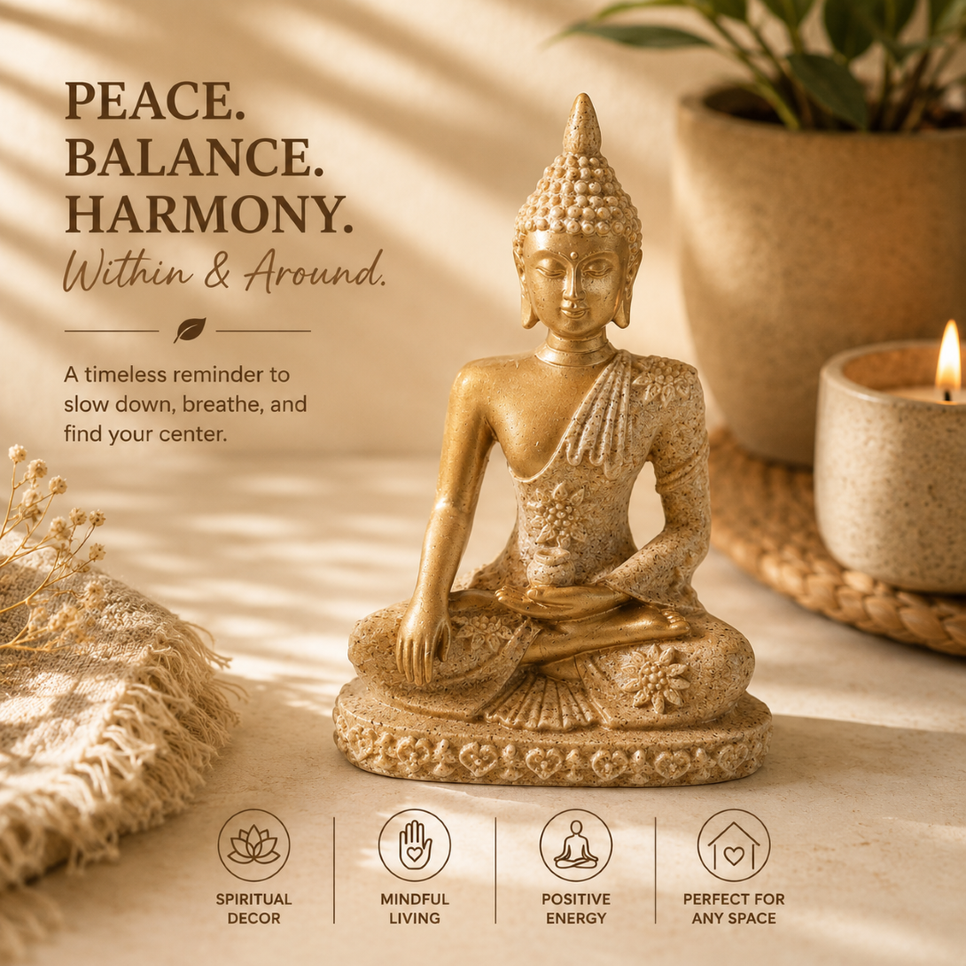 Sandstone Sitting Buddha Statue