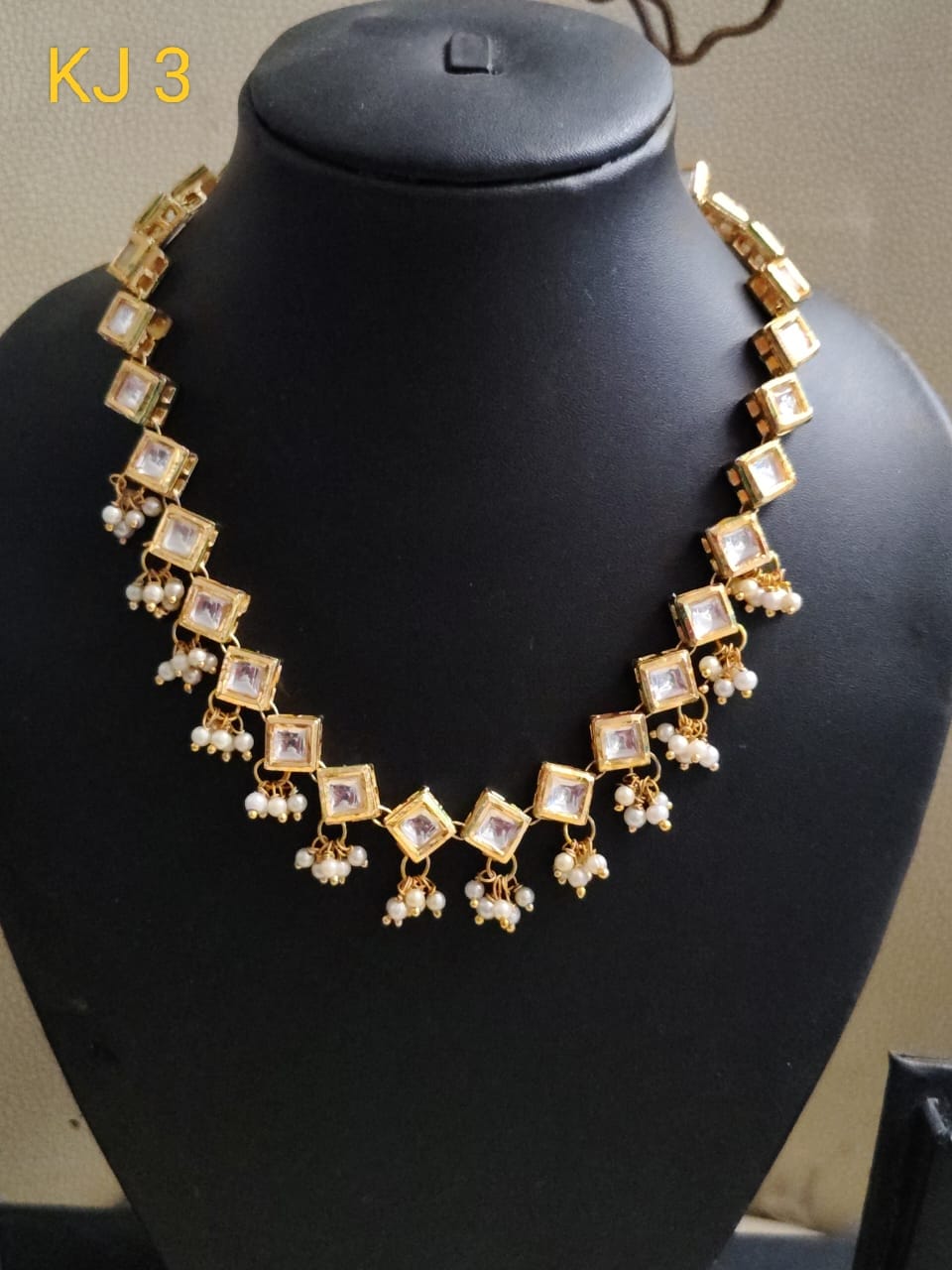 Handcrafted Kundan & Pearl Jewelry Set with Earrings: Trendy Jewelry Set