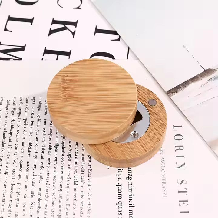 Magnetic Bamboo Bottle Opener