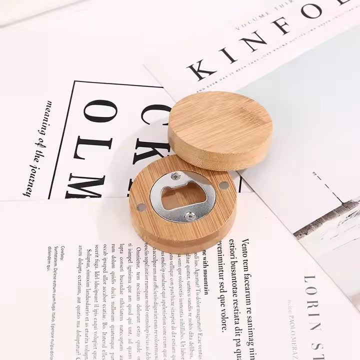 Magnetic Bamboo Bottle Opener