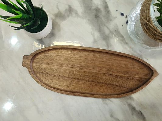 Acacia Wood Leaf/cloud/oval/rectangular Shaped Wooden Tray