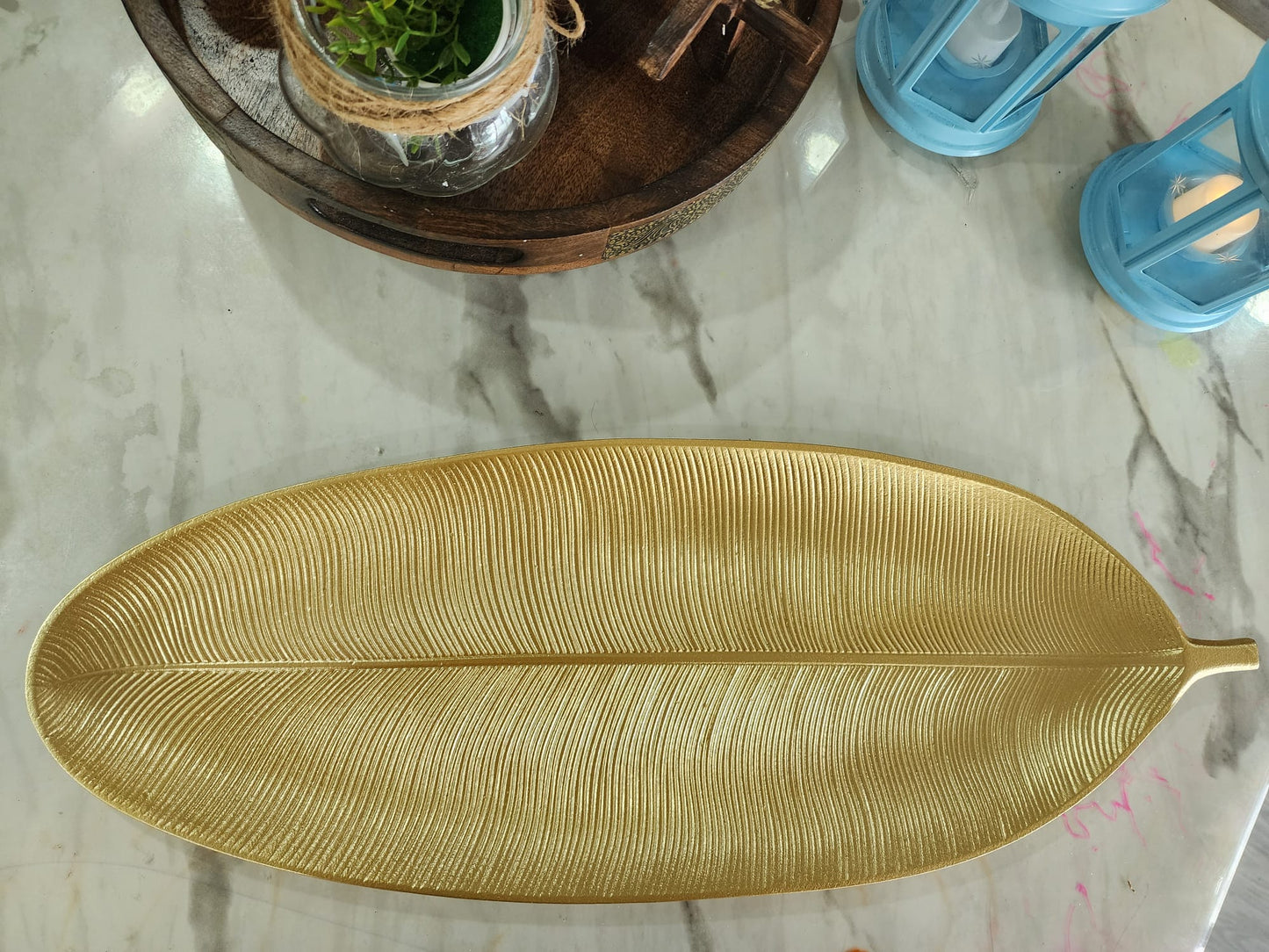 Wooden Leaf Tray perfect as Food Serving Tray or home decor