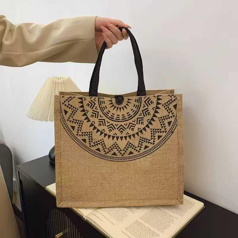 Thickened Fabric Cotton-Linen Tote Bag – Customizable & Sustainable