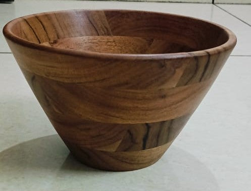 FEAWS “Prithvi” Series Conical Shape Acacia Wood Bowl