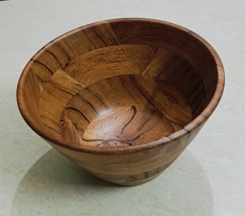 FEAWS “Prithvi” Series Conical Shape Acacia Wood Bowl