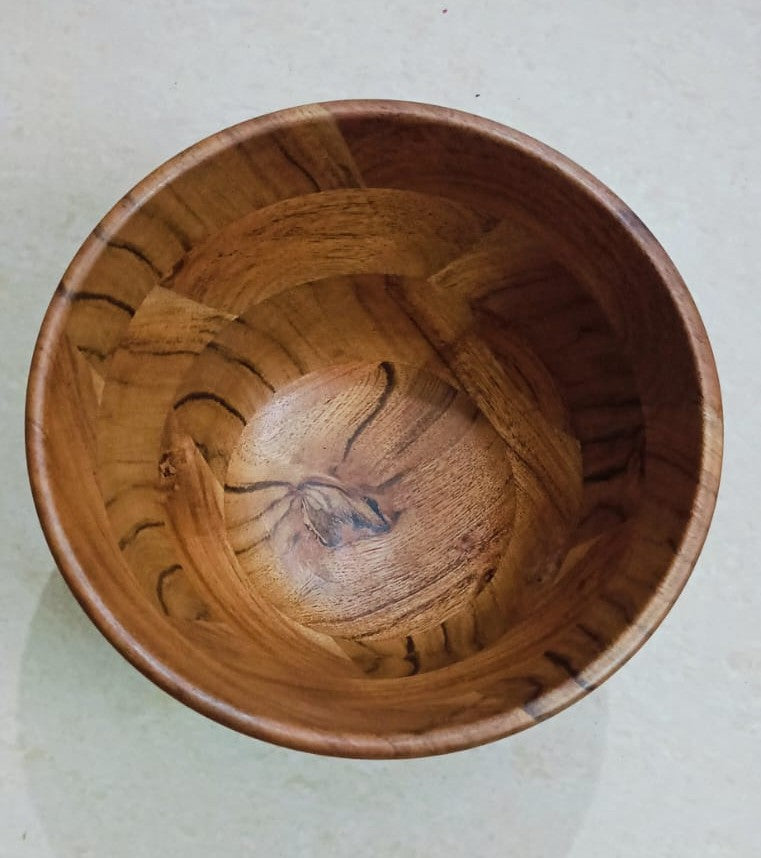 FEAWS “Prithvi” Series Conical Shape Acacia Wood Bowl