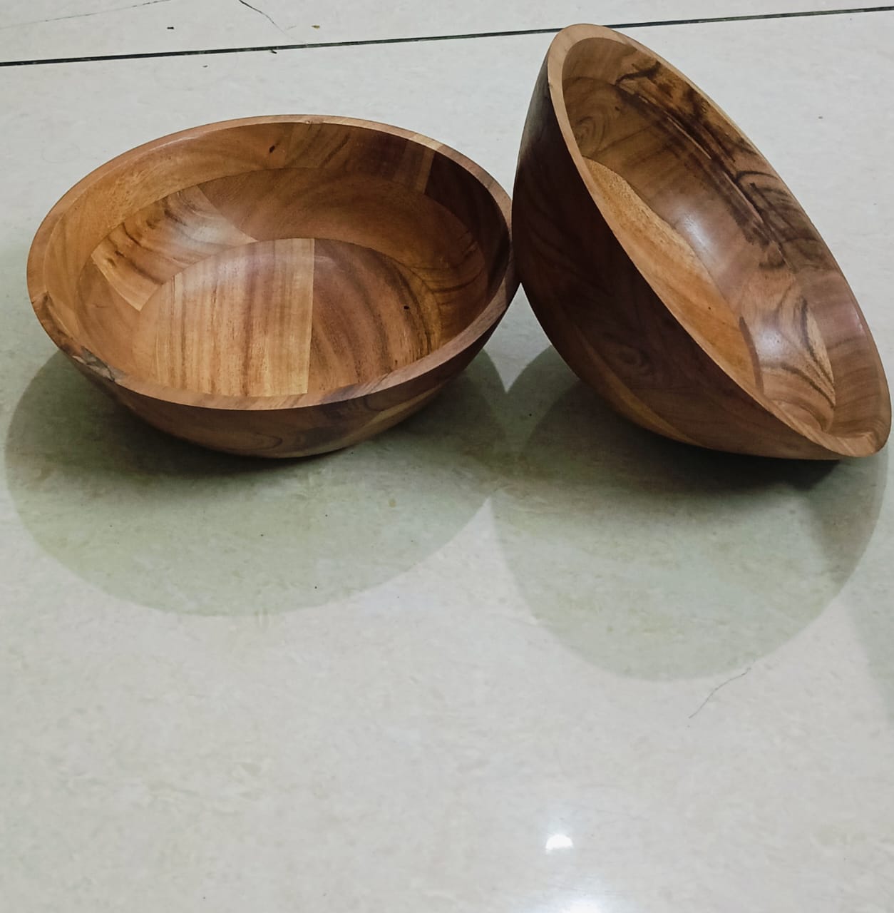 FEAWS “Prithvi” Series Natural Grain Acacia Wood Bowl