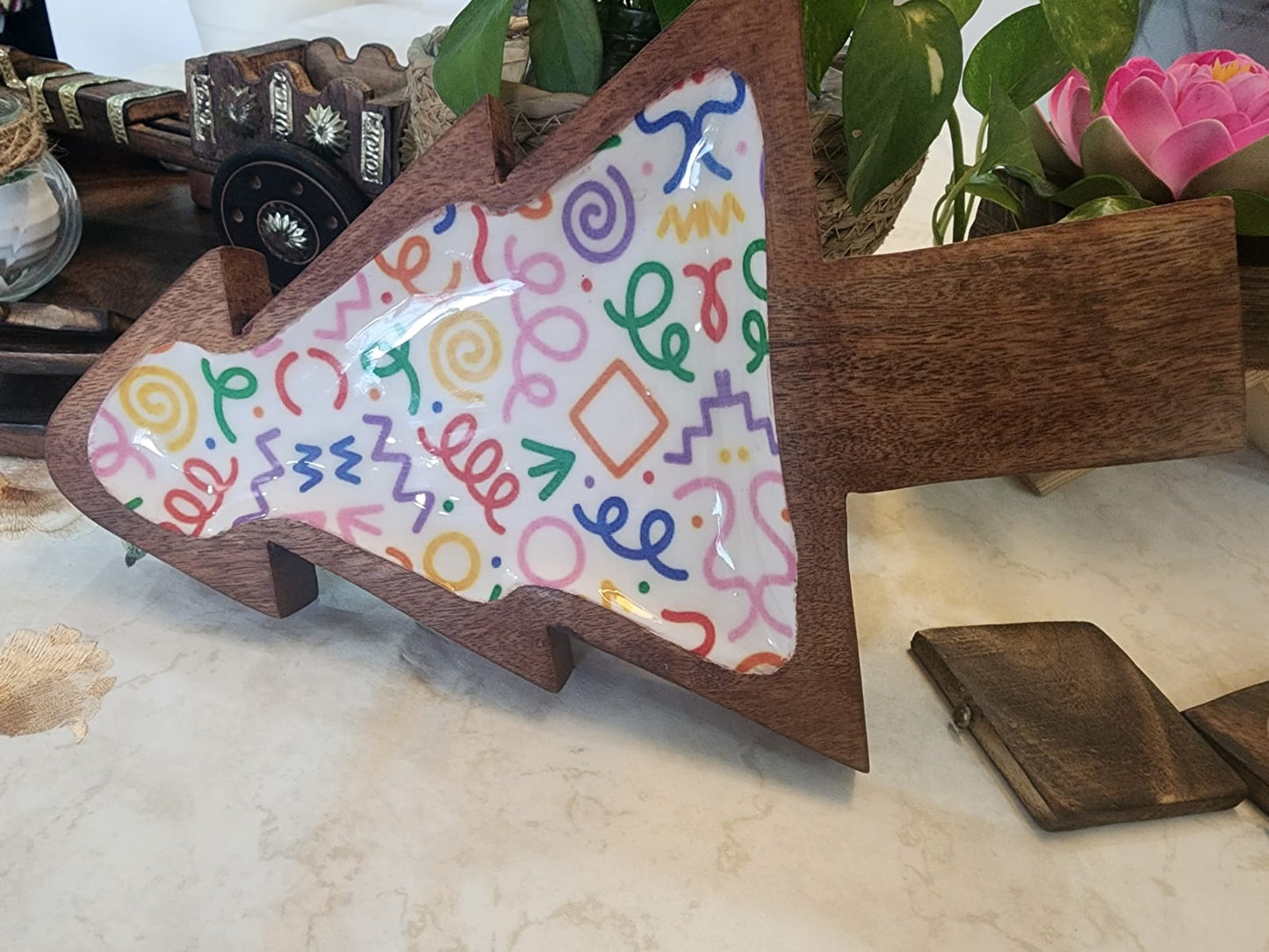 Meraki Christmas Tree Mango Wood Platter