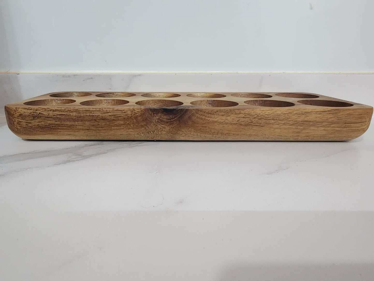 Handcrafted Wooden Egg Tray – 12 Slots