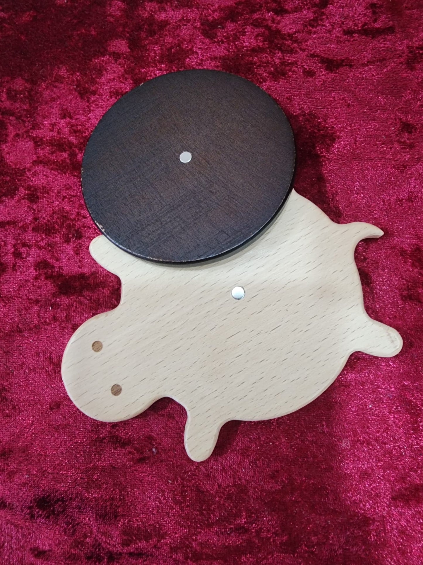 Black Walnut Wooden Turtle Coaster Set of 2 Pcs