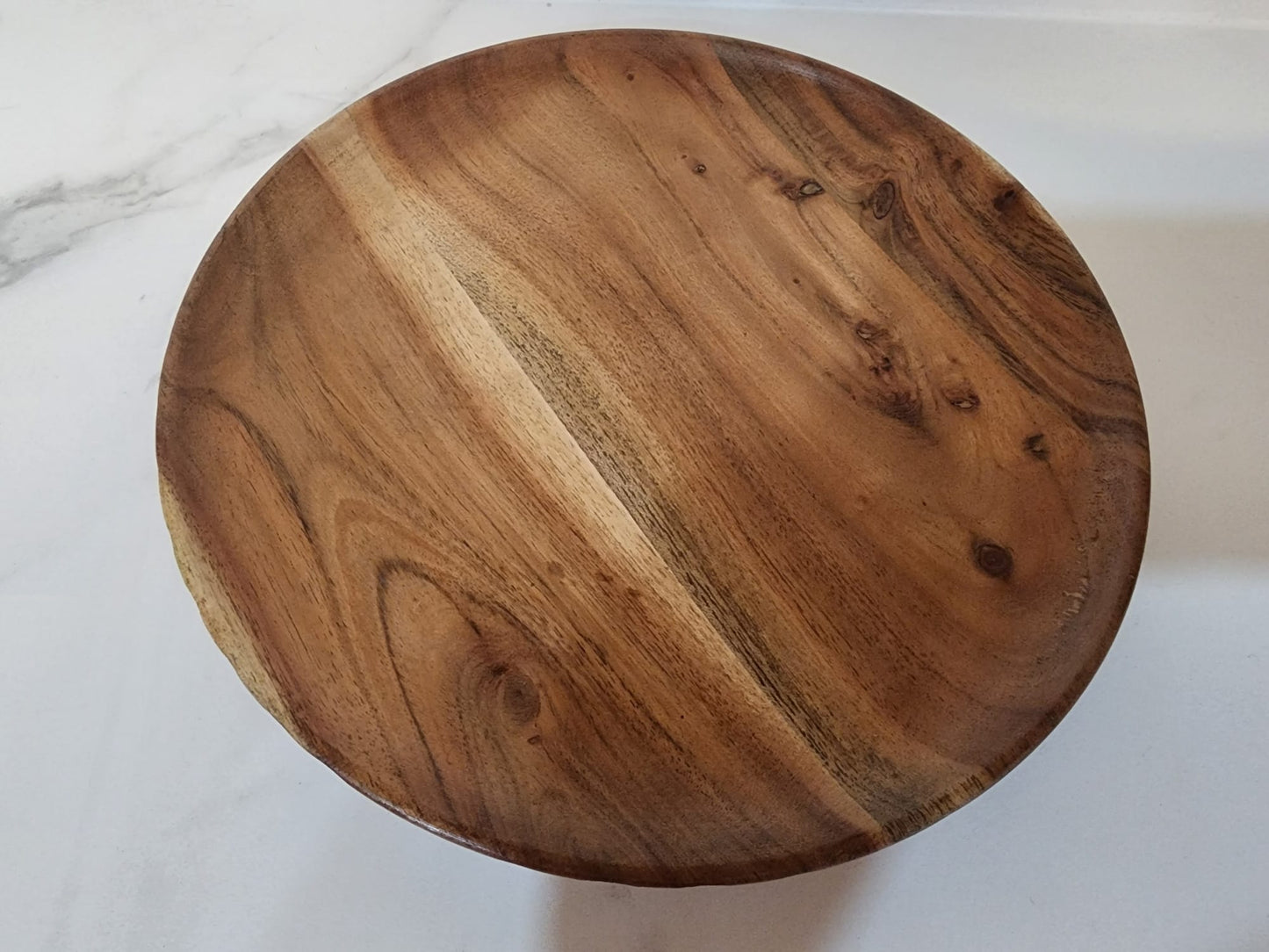 FEAWS “Prithvi” Series Large Natural Grain Acacia Wood Plates/Trays