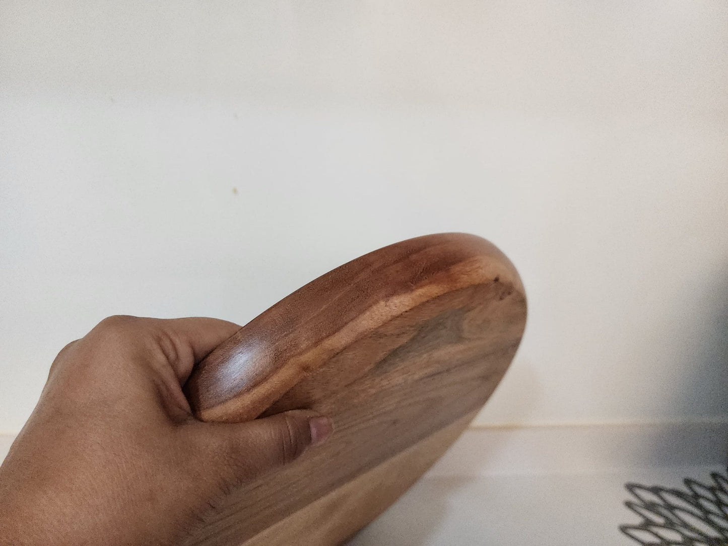 FEAWS “Prithvi” Series Large Natural Grain Acacia Wood Plates/Trays