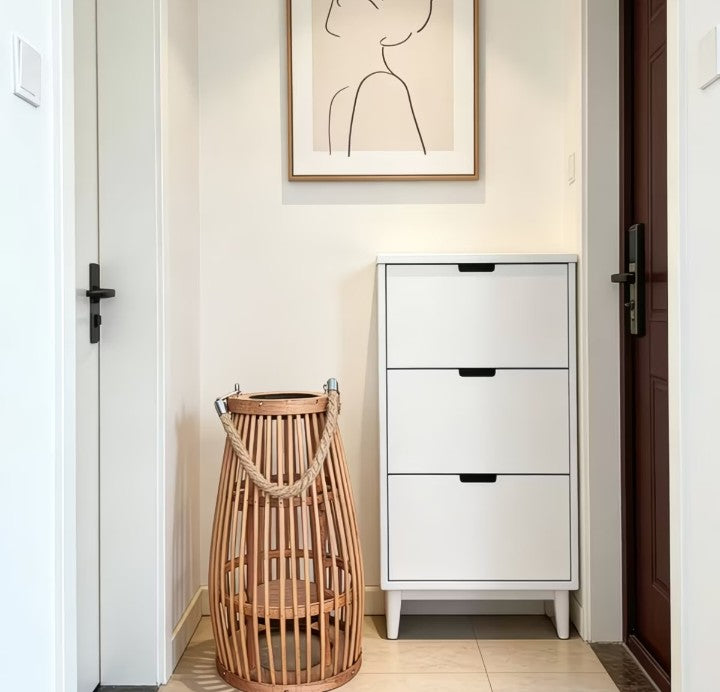 Wabi-Sabi Bamboo Woven Lantern – Floor & Hanging Décor