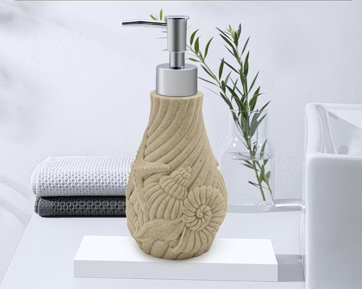 Artisan's Sculpted Stone-Look Dispenser Set of 3 pieces