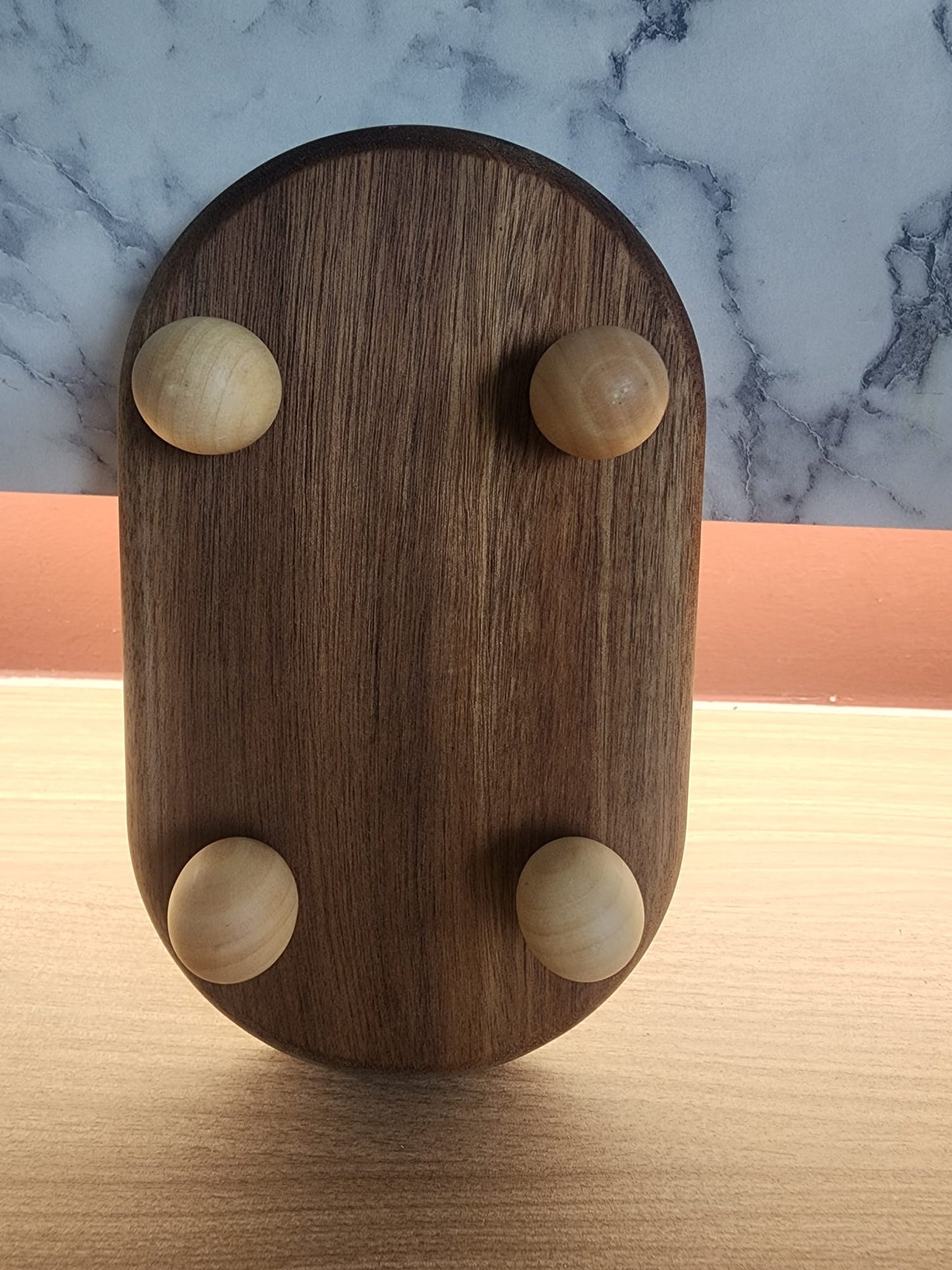 Wooden Tray with Ball Feet - Decorative