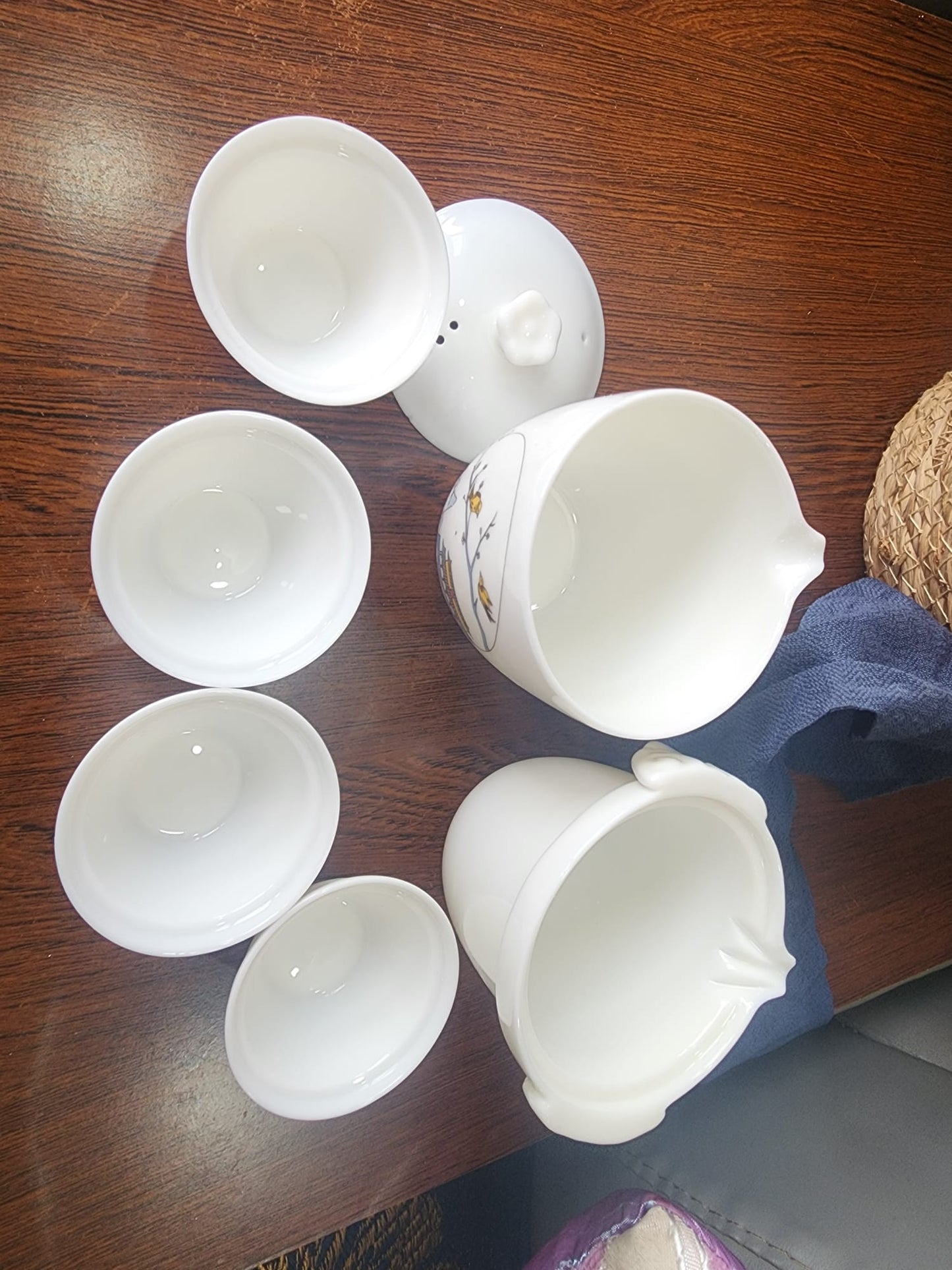 Travel Tea Set Portable Outdoor Tea Set Ceramic Tea Set One Pot Four Cups